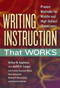 Writing Instruction That Works : Proven Methods for Middle and High School Classrooms