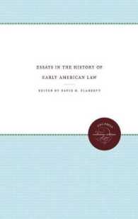Essays in the History of Early American Law (Published by the Omohundro Institute of Early American History and Culture and the University of North Carolina Press)