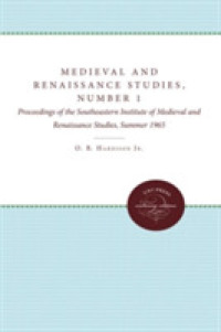Medieval and Renaissance Studies, Number 1 : Proceedings of the Southeastern Institute of Medieval and Renaissance Studies, Summer 1965