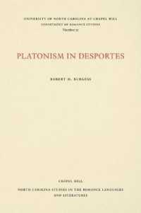 Platonism in Desportes (North Carolina Studies in the Romance Languages and Literatures)