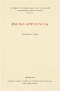 Racine and Seneca (North Carolina Studies in the Romance Languages and Literatures)