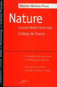 La Nature : Notes, Cours du College de France (Studies in Phenomenology and Existential Philosophy)