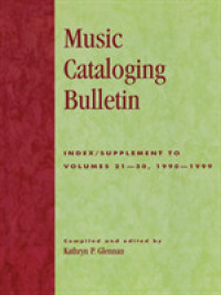 Music Cataloging Bulletin : Index/Supplement to Volumes 21-30, 1990-1999