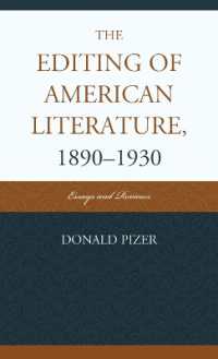 The Editing of American Literature, 1890-1930 : Essays and Reviews