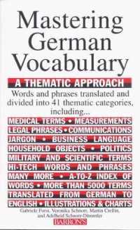 Mastering German Vocabulary : A Thematic Approach (Mastering Vocabulary)