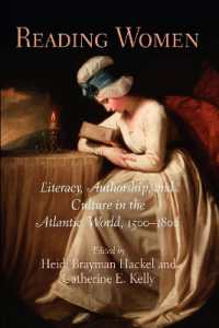 女性読者：１６－１８世紀大西洋世界における読み書き、作者性と文化<br>Reading Women : Literacy, Authorship, and Culture in the Atlantic World, 1500-1800 (Material Texts)