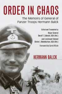 Order in Chaos : The Memoirs of General of Panzer Troops Hermann Balck (Foreign Military Studies)