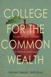College for the Commonwealth : A Case for Higher Education in American Democracy