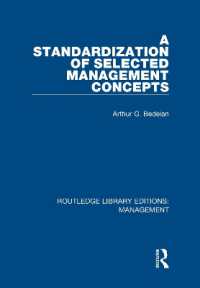 A Standardization of Selected Management Concepts (Routledge Library Editions: Management)