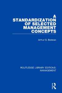 A Standardization of Selected Management Concepts (Routledge Library Editions: Management)