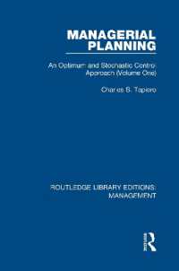 Managerial Planning : An Optimum and Stochastic Control Approach (Volume 1) (Routledge Library Editions: Management)