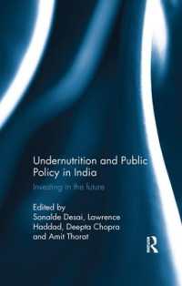 Undernutrition and Public Policy in India : Investing in the future