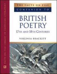 Companion to British Poetry : 17th and 18th Centuries (Companion to Literature Series)