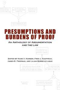 Presumptions and Burdens of Proof : An Anthology of Argumentation and the Law (Rhetoric, Law, and the Humanities)