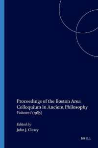 Proceedings of the Boston Area Colloquium in Ancient Philosophy : Volume I (1985) (Proceedings of the Boston Area Colloquium in Ancient Philosophy)