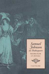 Samuel Johnson on Shakespeare : The Discipline of Criticism