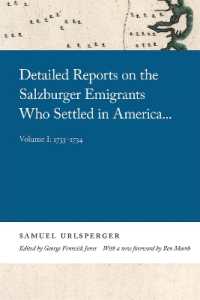 Detailed Reports on the Salzburger Emigrants Who Settled in America... : Volume I: 1733-1734 (Wormsloe Foundation Publication)