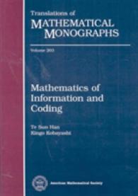 Mathematics of Information and Coding (Translations of Mathematical Monographs)
