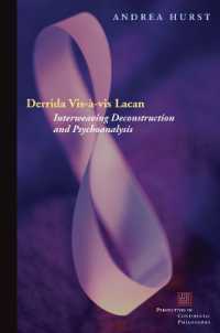 ラカンを通じてデリダへ＝脱構築と精神分析の統合<br>Derrida Vis-à-vis Lacan : Interweaving Deconstruction and Psychoanalysis (Perspectives in Continental Philosophy)