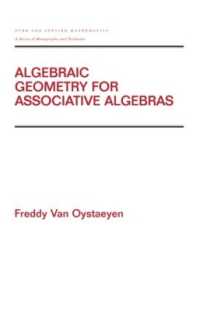 Algebraic Geometry for Associative Algebras (Chapman & Hall/crc Pure and Applied Mathematics)