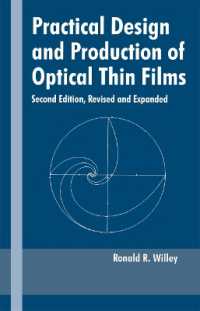 光学薄膜の設計と製造（第２版）<br>Practical Design and Production of Optical Thin Films （2ND）