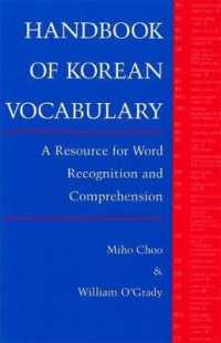 Handbook of Korean Vocabulary : A Resource for World Recognition and Comprehension