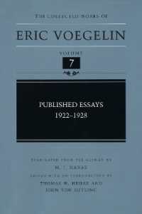 Published Essays, 1922-1928 (CW7) (Collected Works of Eric Voegelin)