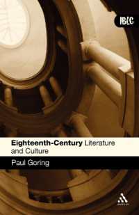 １８世紀文学・文化案内<br>Eighteenth-Century Literature and Culture (Introductions to British Literature and Culture)