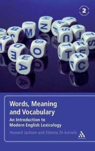Words, Meaning and Vocabulary : An Introduction to Modern English