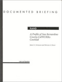 Profile of San Bernardino Country Calworks Caseload (Documented Briefing) -- Paperback
