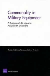 Commonality in Military Equipment : A Framework to Improve Acquisition Decisions
