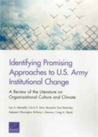 Identifying Promising Approaches to U.S. Army Institutional Change : A Review of the Literature on Organizational Culture and Climate