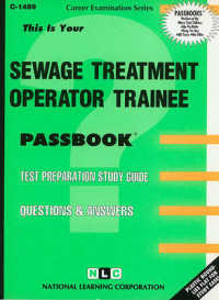 Sewage Treatment Operator Trainee (Career Series (Natl Learning Corp))