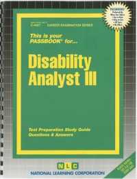 Disability Analyst III : Passbooks Study Guide (Career Examination) 〈3〉