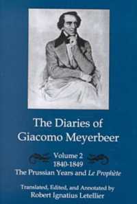 Diaries of Giacomo Meyerbeer -- Hardback 〈2〉
