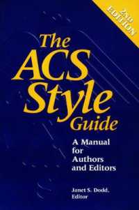 The ACS Style Guide : A Manual for Authors and Editors （2ND）