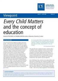 Every Child Matters and the Concept of Education (Viewpoint) （PMPLT REP）