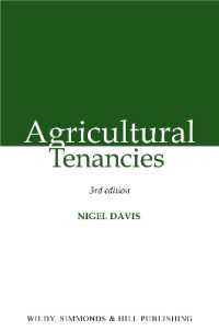 Agricultural Tenancies （3RD）