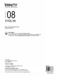 Trinity College London Violin Exam Pieces from 2020: Grade 8 (part only)
