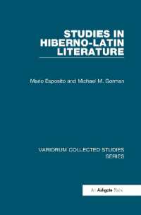 Studies in Hiberno-Latin Literature (Variorum Collected Studies)