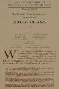 The Documentary History of the Ratification of the Constitution Volume 26 : Ratification of the Constitution by the States, Rhode Island, No. 3 Volume 26 (Ratification of the Constitution)