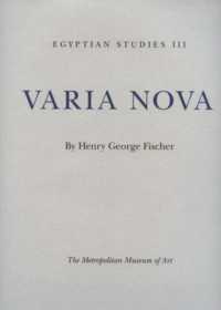 Egyptian Studies III : Varia Nova