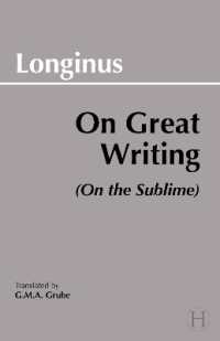 On Great Writing (On the Sublime) (Hackett Classics) -- Paperback / softback
