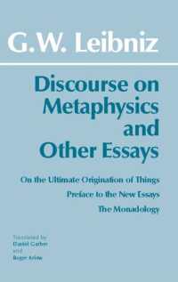 Discourse on Metaphysics and Other Essays -- Paperback / softback