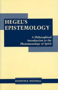 Hegel's Epistemology : A Philosophical Introduction to the Phenomenology of Spirit -- Paperback / softback