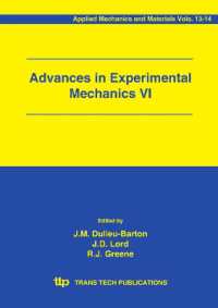 Advances in Experimental Mechanics VI (Applied Mechanics and Materials)