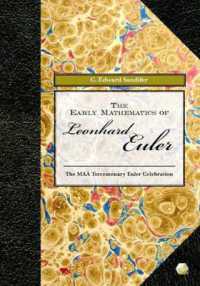 The Early Mathematics of Leonhard Euler (Spectrum)