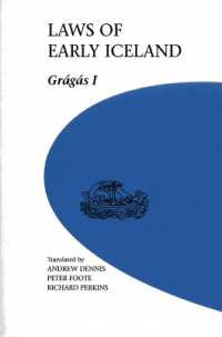 Laws of Early Iceland : Gragas I (University of Manitoba Icelandic Series)