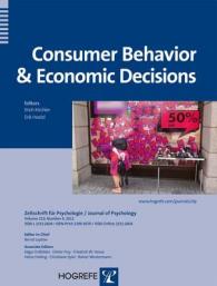 消費者行動と経済的意思決定<br>Consumer Behavior and Economic Decisions (Zeitschrift Fur Psychologie)
