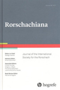 Rorschachiana : Journal of the International Society for the Rorschach (Journal of the International Society for the Rorschach - Yearbook of the Inter
